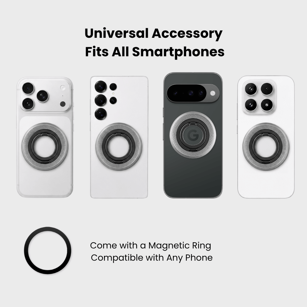 Magwink Q2 Dual-Ring Magnetic Phone Grip & Stand – 360° Rotatable MagSafe Holder