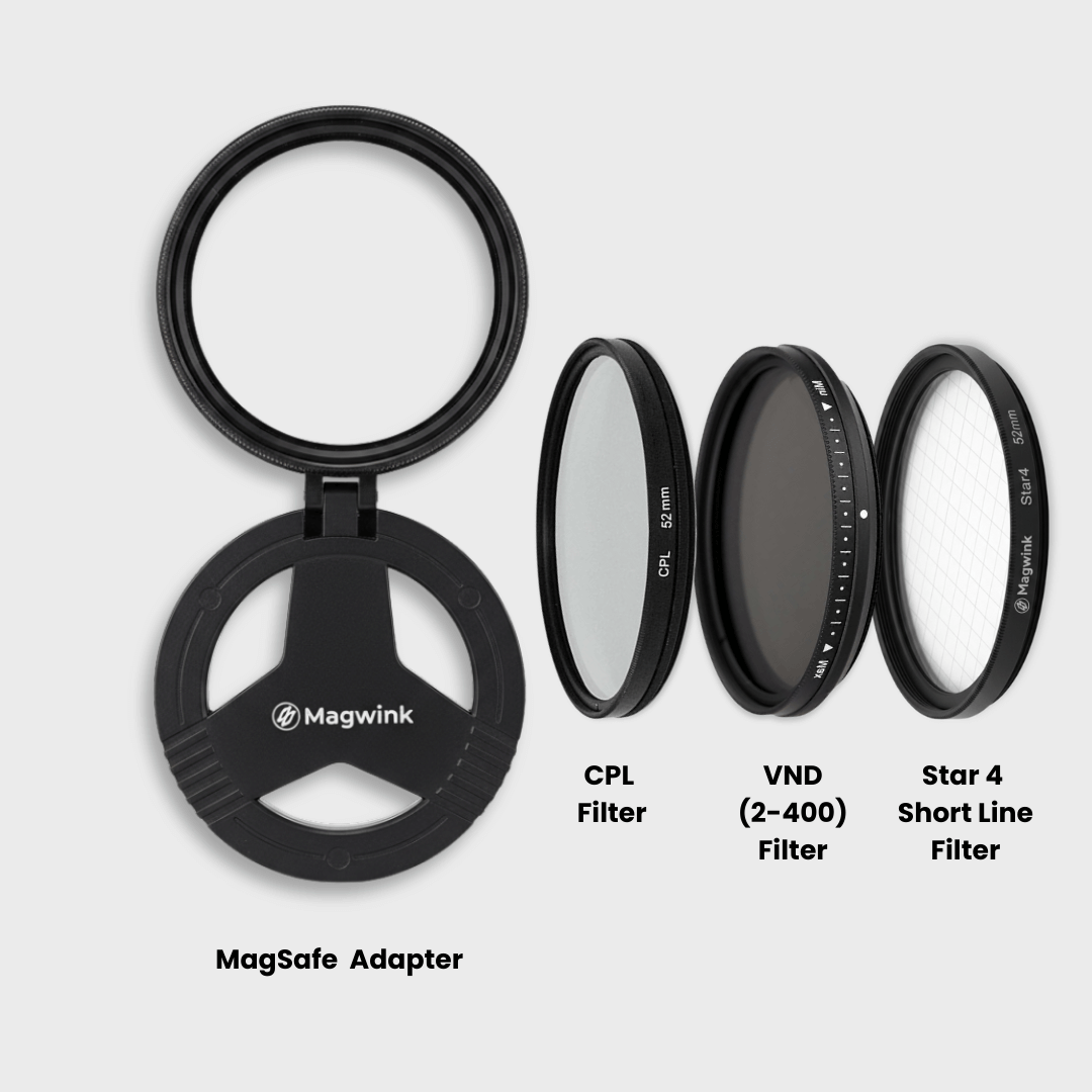 Magwink PZ300 MagSafe 52mm Pro Mobile Filter System for Photography & Video