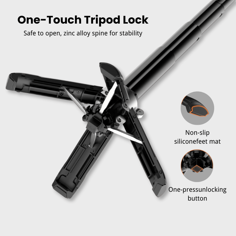 Magwink P15 Mini Grip Quadripod – MagSafe-Compatible Phone Tripod & Selfie Stick