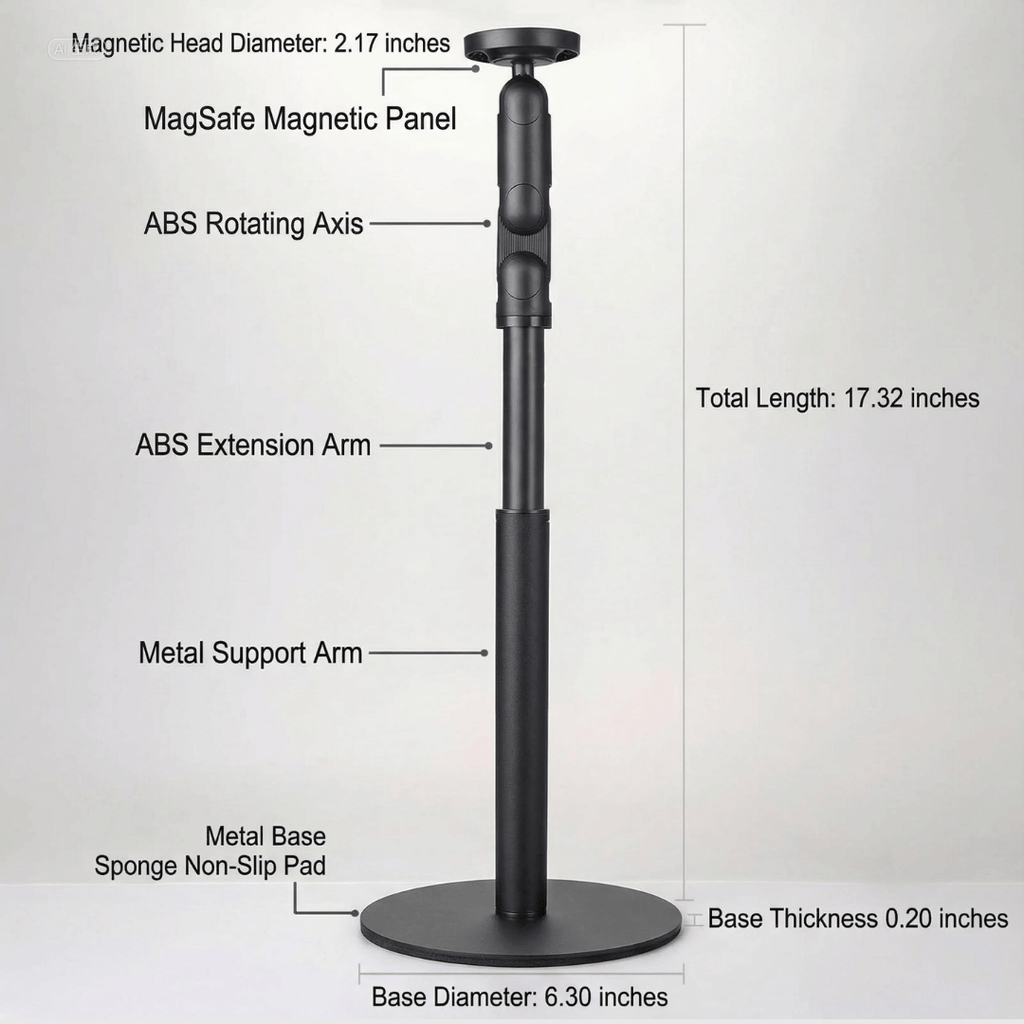 Magwink S3 – 5-Axis Adjustable MagSafe Desktop Magnetic Stand for Phones & Tablets