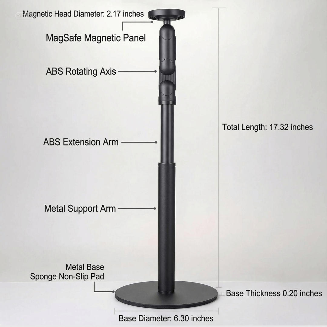 Magwink S3 – 5-Axis Adjustable MagSafe Desktop Magnetic Stand for Phones & Tablets
