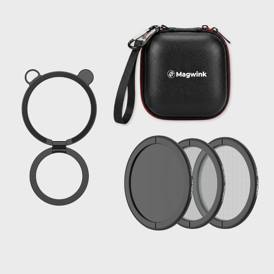 Magwink & Yophy O4 MagSafe Magnetic Mount with 67mm CPL & 67mm ND64 Filters – Panda Edition