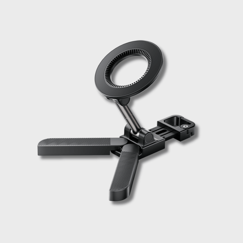 A11 MagSafe Phone Mount – Portable 360° Adjustable Magnetic Stand with Carabiner Clip & Stable Tripod Base